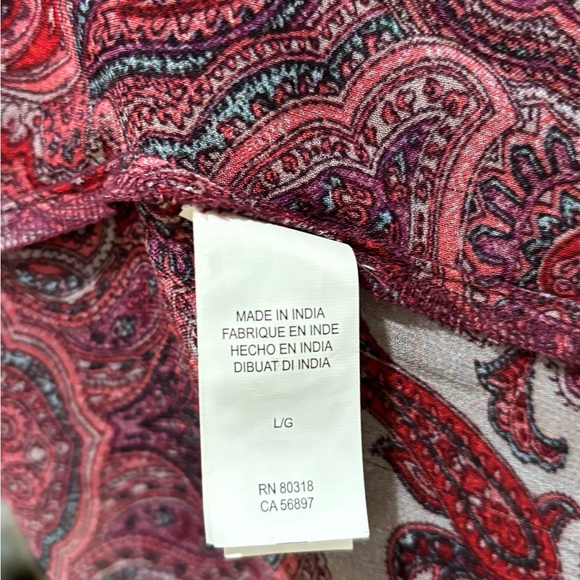 Lucky Brand | Dresses | Lucky
Brand Paisley Chiffon Belted Dress sz L - Picture 5 of 10